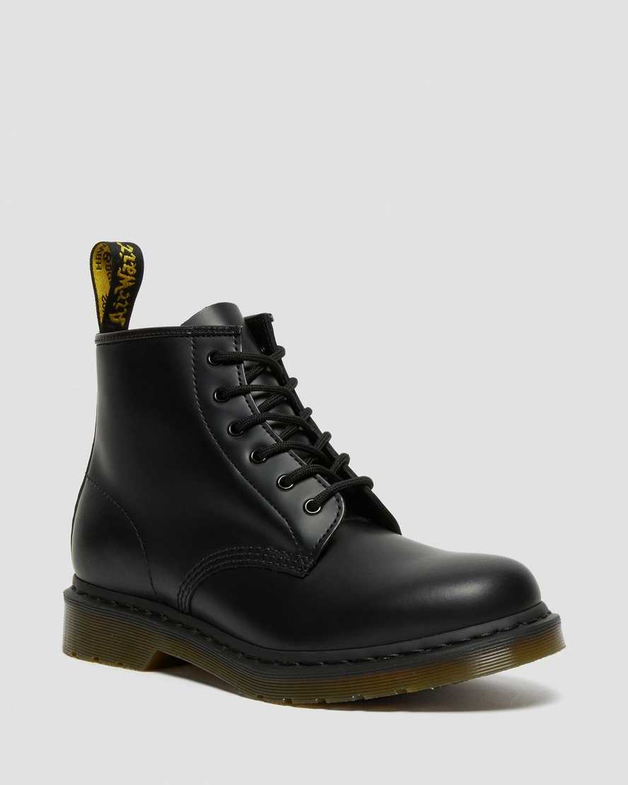 Dr. Martens 101 Smooth Lær Ankelstøvletter Dame Svart [3860PGIQB]